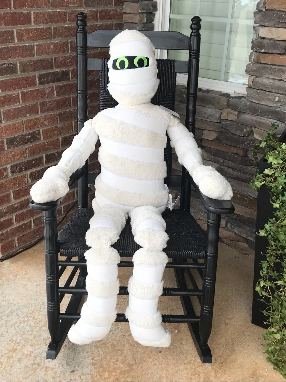 ISAAC MIZRAHI 5ft Mummy Glow in the Dark Halloween Pillow NEW